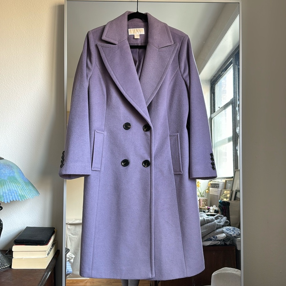 Michael Kors double breasted lilac coat